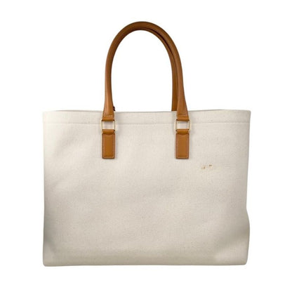 Celine Tote Bag Horizontal Cabas 190062 Canvas Leather Logo Brown Beige Celine