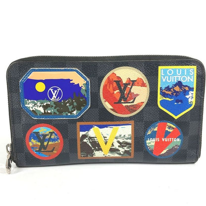 Louis Vuitton Long Wallet Zippy Organizer NM N60153 Damier Graphite Canvas Black