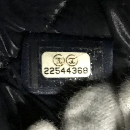Chanel Quilted Lambskin CC Logo Clutch Navy