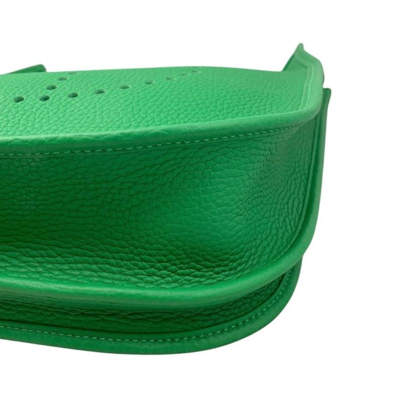 Hermes Shoulder Bag Evelyn PM Evelyn W Engraved Taurillon Clemence Vert Yucca