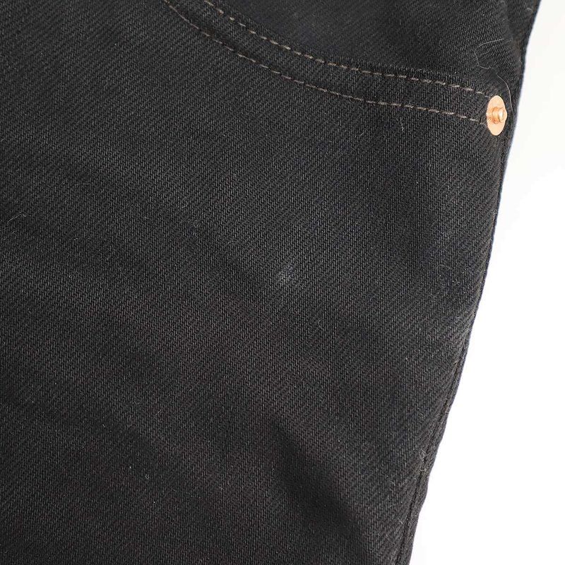 Balenciaga 21ss Cut-Off Damaged Denim Pants 657647 Tjw63 Black 25