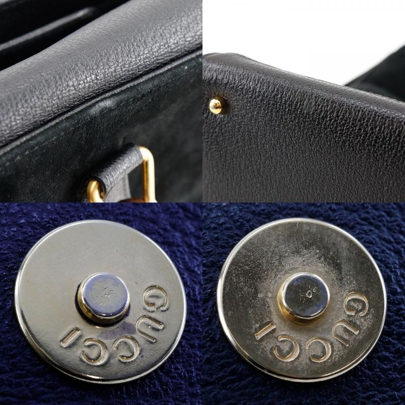 Gucci Bamboo Tote Old Gucci Suede Black Women's Tote Bag