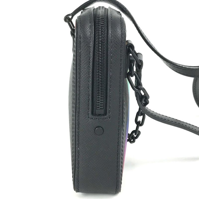 Louis Vuitton Shoulder Bag Danube Messenger M30332 Taiga Leather Black