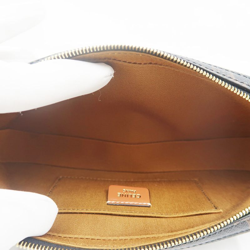 Celine Mini Camera Triomphe Shoulder Bag Pouch Bag Brown Multicolor -