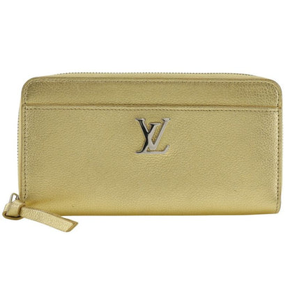 Louis Vuitton Zippy Lock Me Color M69058 Grain Calf Leather Gold Ub5109 Ladies