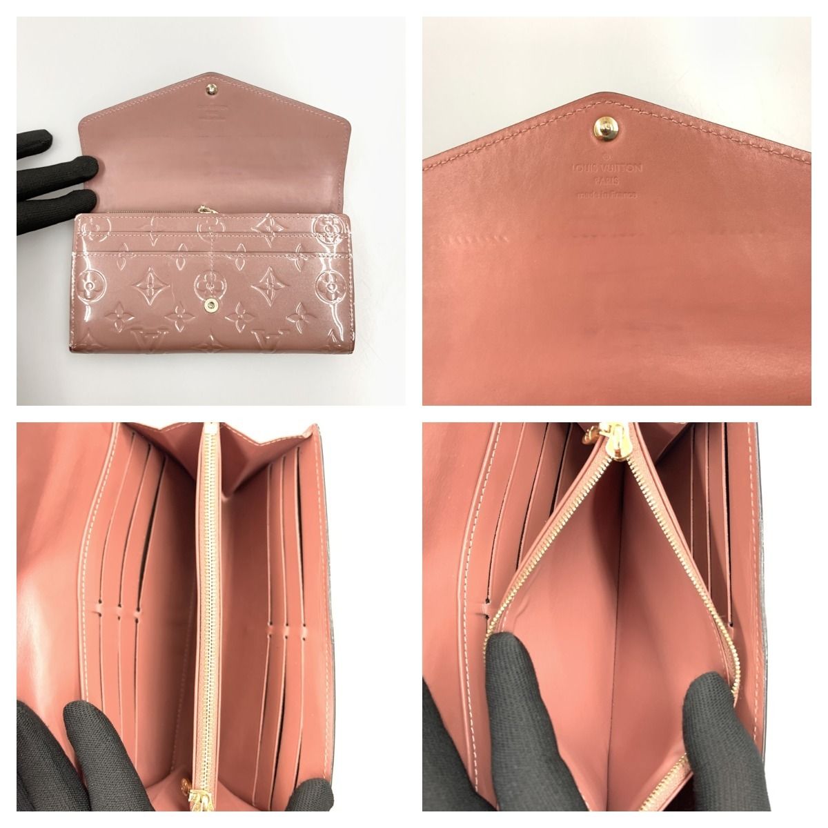 Louis Vuitton Monogram Vernis Portefeuille Sarah Long Wallet Vieux M90429