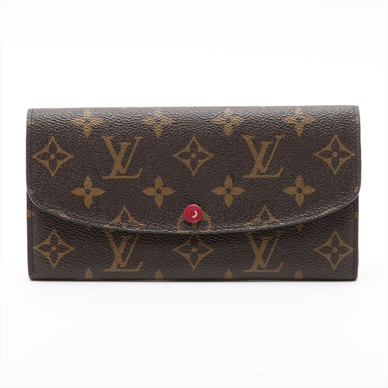 Louis Vuitton Monogram Portefeuille Emilie Zipper Long Wallet M41943 Brown ×
