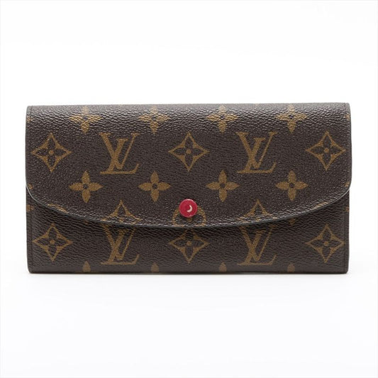 Louis Vuitton Monogram Portefeuille Emilie Zipper Long Wallet M41943 Brown ×