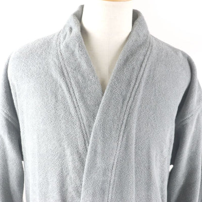 Balenciaga 100% Cotton BB Logo Embroidery Pile Gown Bathrobe Grey XL Size