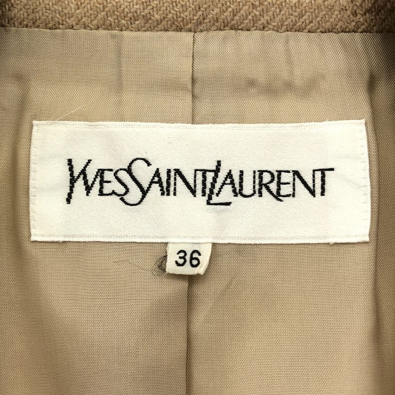 Yves Saint Laurent Wool Double Jacket Beige 36