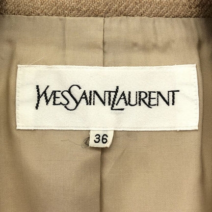 Yves Saint Laurent Wool Double Jacket Beige 36