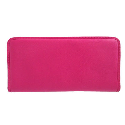 Loewe Heritage Leather Pink Round Zipper Long Wallet 1223 Loewe