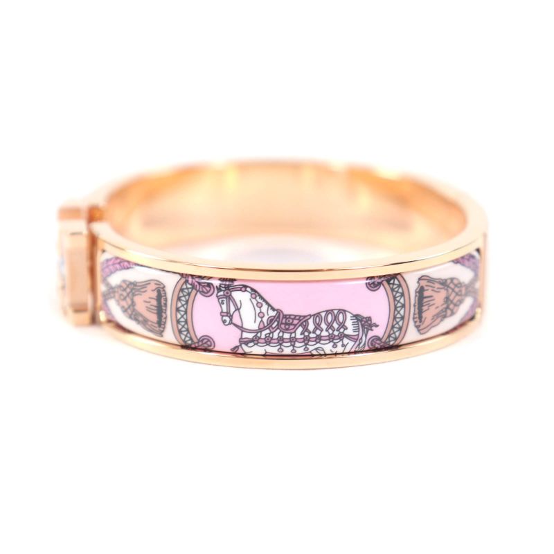 Hermes Click H/grand Apala Orb Pink Gold Hardware Current Production Bangle