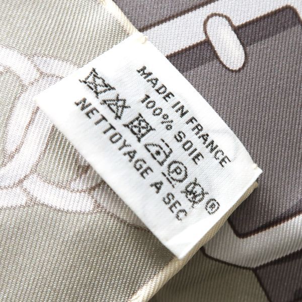 Hermes Carre 90 Grand Manege Great Training Gray Scarf 003256s Silk Hermes