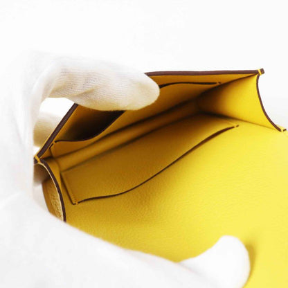 Hermes Constance Slim Verso Silver Hardware Evercolor Coin Case Sun New Blue