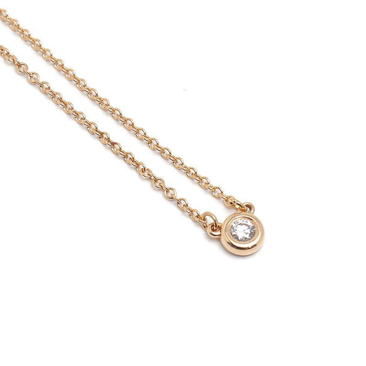 Tiffany & Co Peretti By-the-yard Necklace 18K Pink Gold Diamond