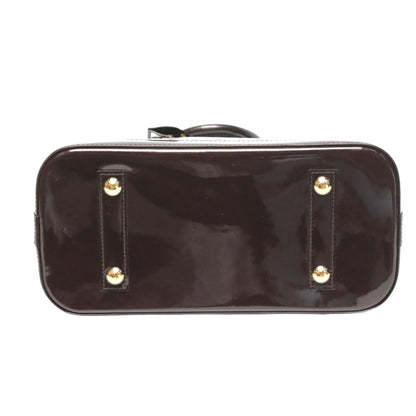 Louis Vuitton Vernis Handbag Alma PM Wine Red