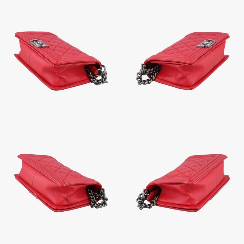 Chanel Boy Chanel Red Leather A92105 18883093