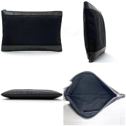 Balenciaga Clutch Bag Navy Clip M Black 373834