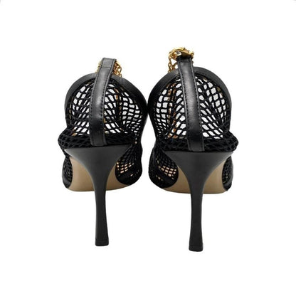 Bottega Veneta Stretch Pumps Mesh Chain High Heel 578321vbps11058 38 1 2 Nero