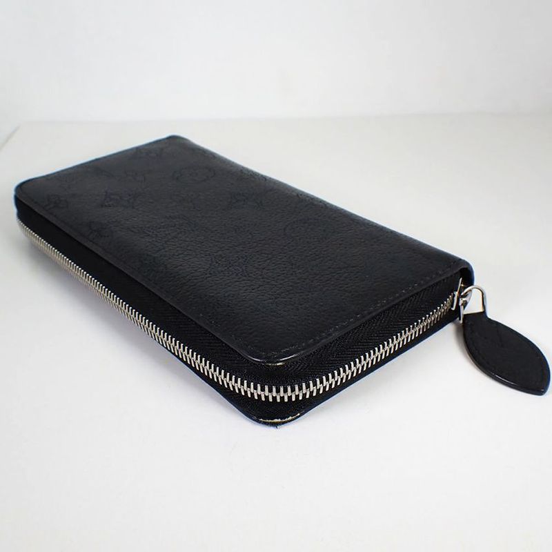 Louis Vuitton Mahina M61867 Zippy Wallet Noir Black Tn0119 Round Zip Long