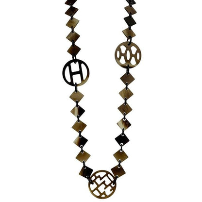 Hermes Necklace Lena Brown Beige Gradient