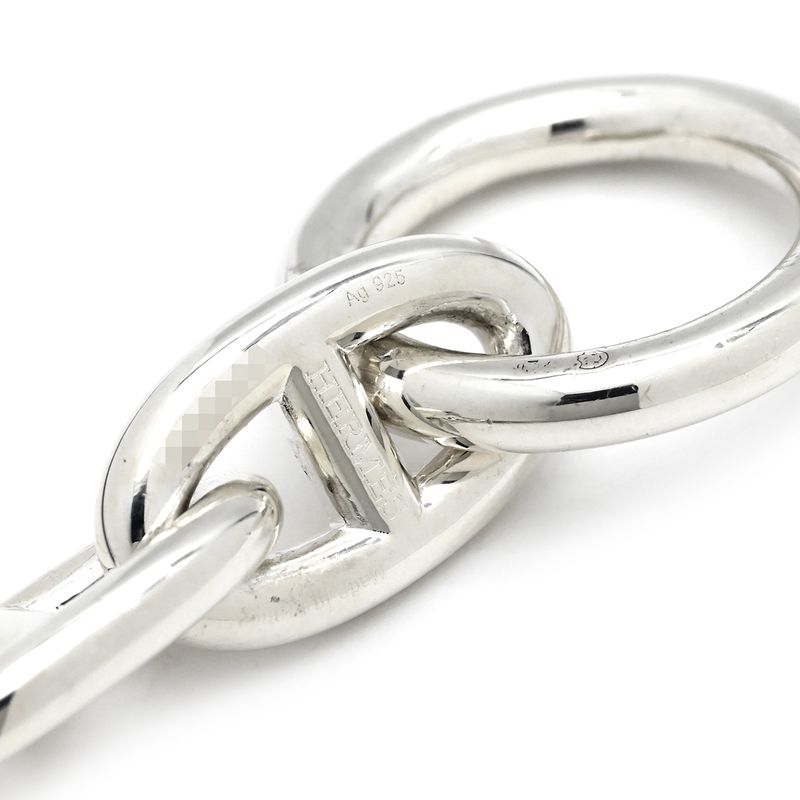 Hermes Bracelet Chaine D'ancre GM Silver 925 Silver 12 Frames Star Ring Silver