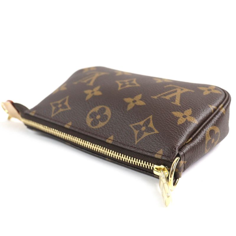 Louis Vuitton M58009 Mini Pochette Axessoire Monogram Canvas Nu Pouch Brown