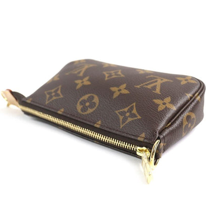 Louis Vuitton M58009 Mini Pochette Axessoire Monogram Canvas Nu Pouch Brown