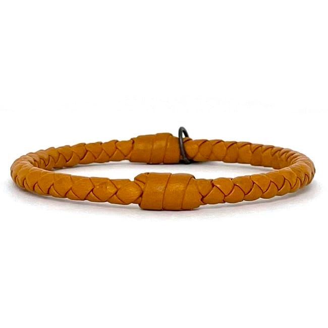 Bottega Veneta Bangle In Camel Brown Intrecciato