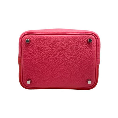 Hermes Handbag Picotin Lock PM Cazac U Engraved Rouge Ducou Rose Extreme Blue
