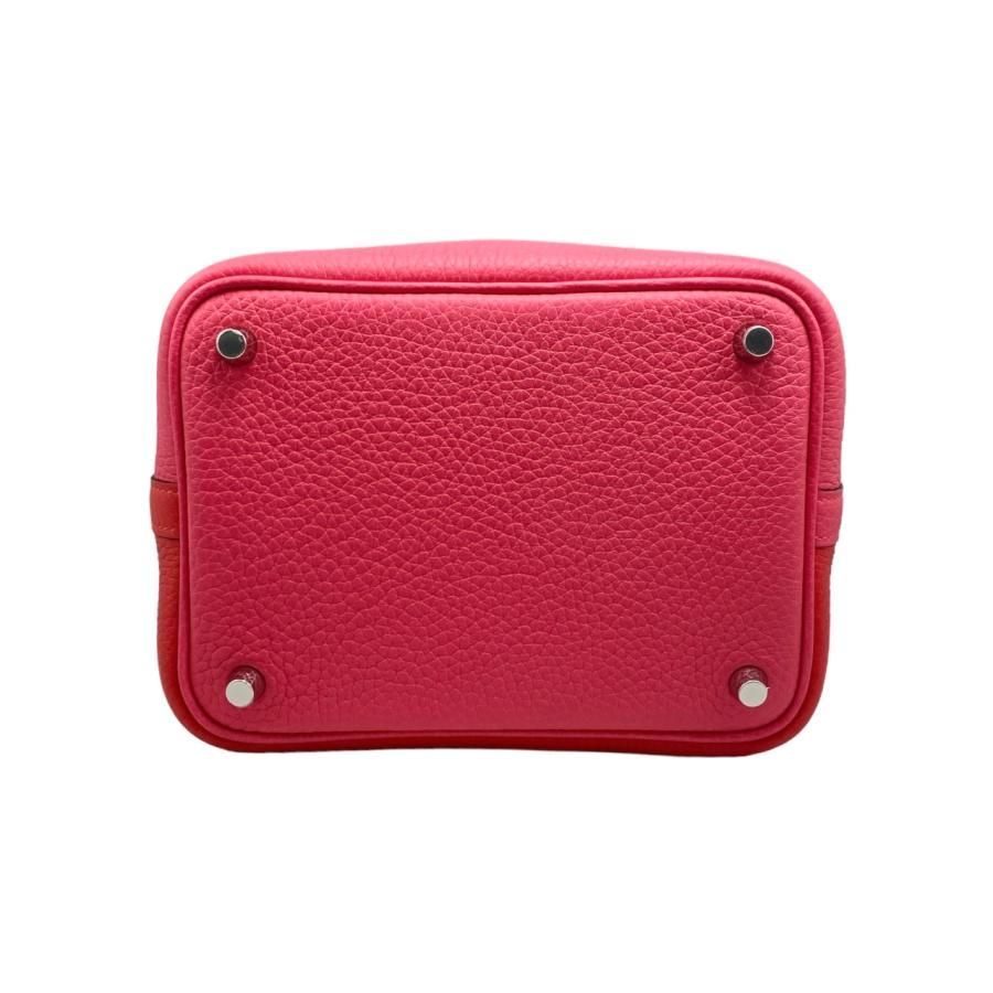 Hermes Handbag Picotin Lock PM Cazac U Engraved Rouge Ducou Rose Extreme Blue