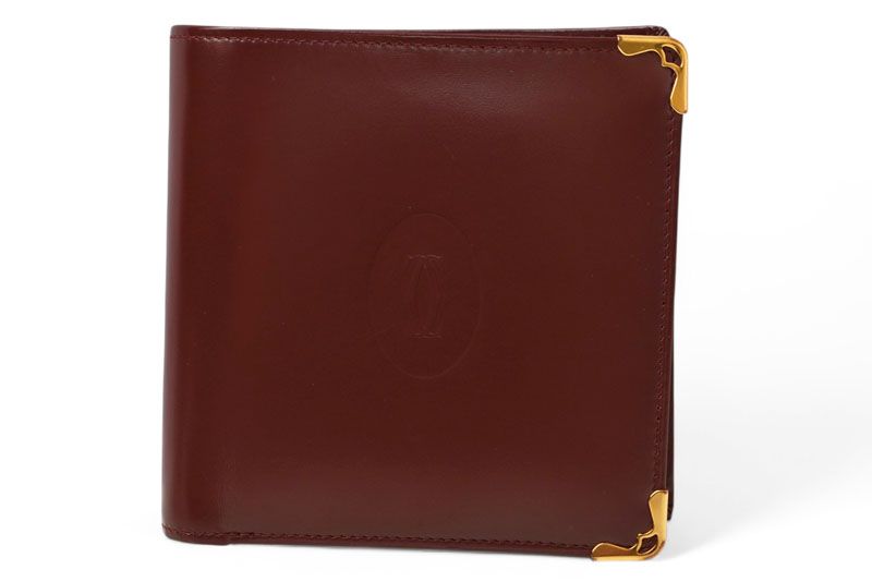 Cartier Fold Wallet Vintage Cartier Men's Wallet Must De Cartier Bordeaux