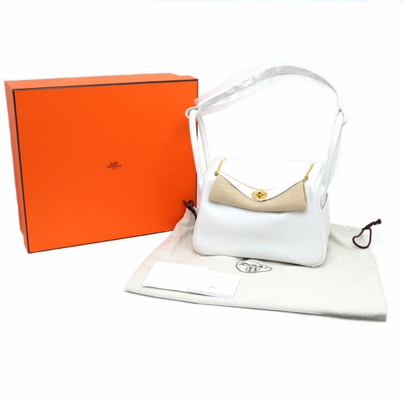 Hermes Lindy 26 New White Gold Hardware Eva Color W Engraved Shoulder