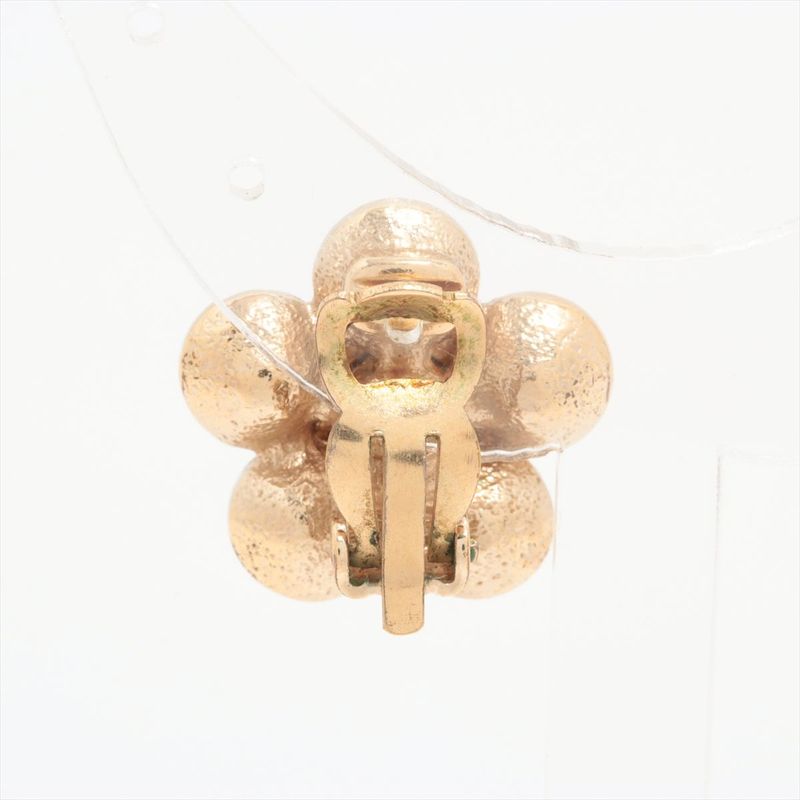 Chanel Coco Mark Flower Earrings (one Side Only) 06A GP And Rhinestone Gold