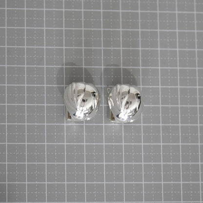 Hermes Apple Motif Earrings Silver 925 Vintage E1397