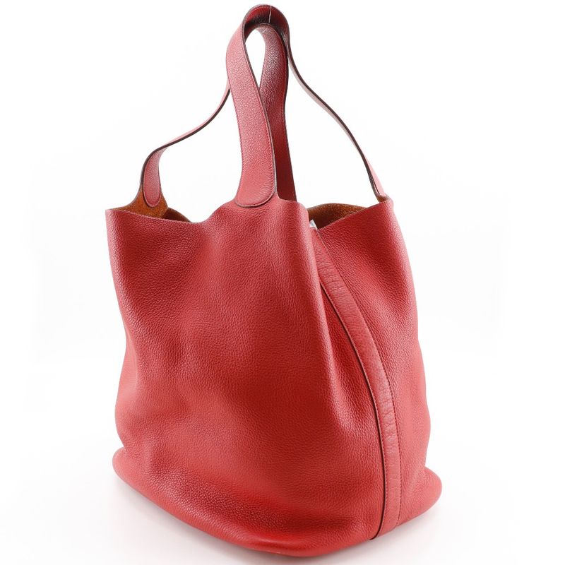 Hermes Picotin TGM Taurillon Clemence Red □I Ladies Tote Bag