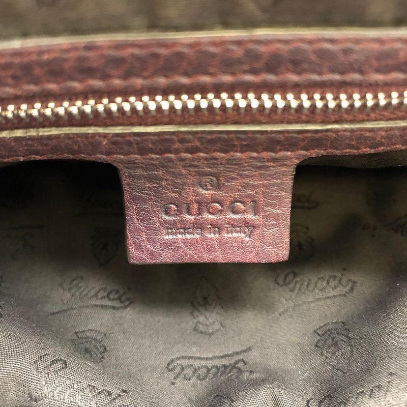 Gucci 232946 Tote Handbag GG Canvas Leather Braided Handle Brown Ladies Men