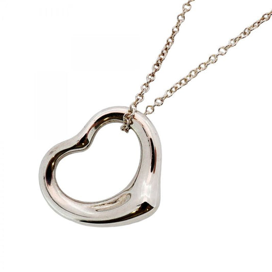 Tiffany & Co Necklace Open Heart Silver 925 Ladies