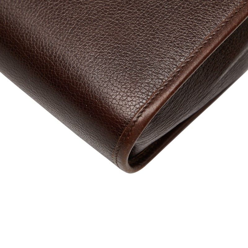 Dior CD Logo One Shoulder Bag Brown Leather Women's Dior