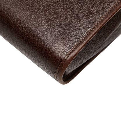 Dior CD Logo One Shoulder Bag Brown Leather Women's Dior