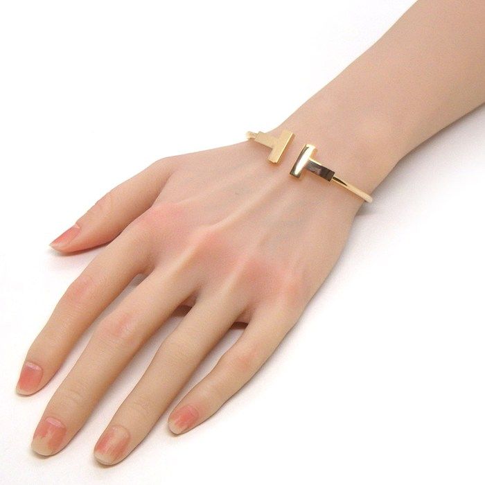 Tiffany & Co Tiffany & Co Bangle T-wide Wire 66964310 18K Pink Gold /#L