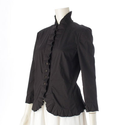 Prada Archive Scalloped Collar Tailored Jacket Black 40