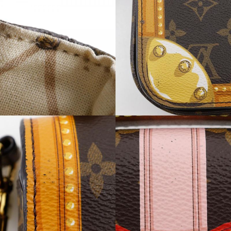 Louis Vuitton Pochette Metis Summer Trunk Monogram Canvas Brown Dr2178 Ladies