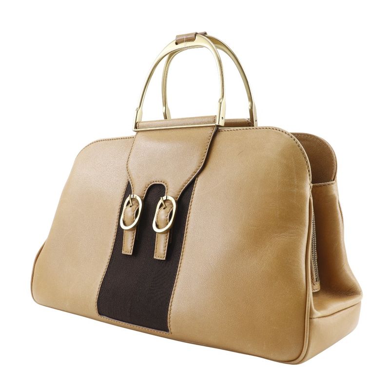 Gucci Old Gucci Vintage Calf Brown Women's Handbag