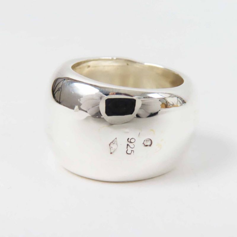 CHANEL Large Logo Ring / Ring Accessories Sv925 Silver Size 11 Weight 19.5g