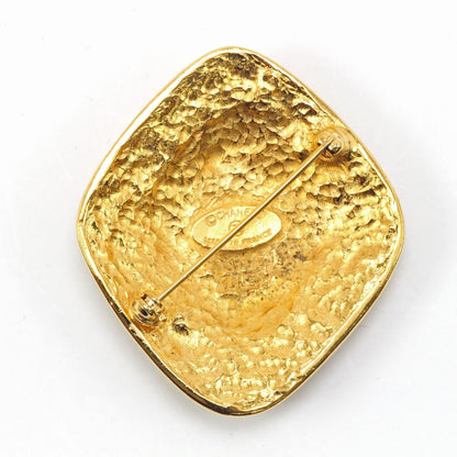 Chanel Coco Mark Brooch Diamond Shape Gold