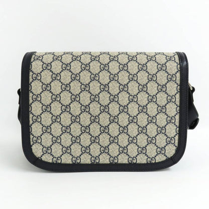 Gucci Horsebit 1955 Medium 602204 Shoulder Bag Navy - GG Supreme