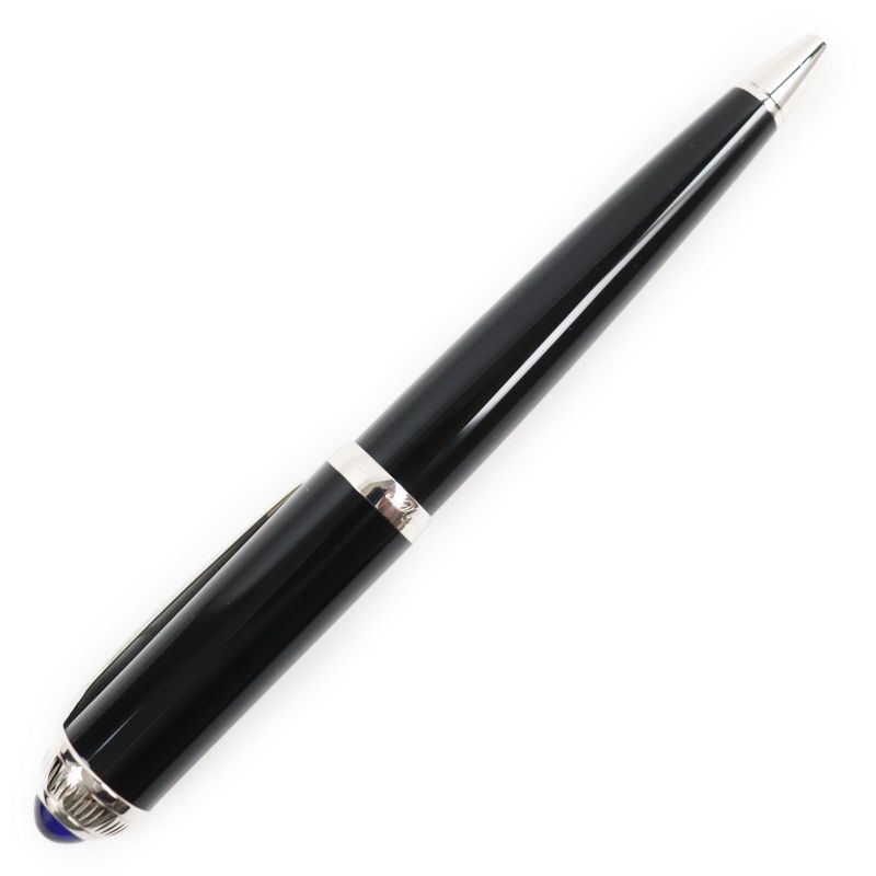 Cartier Roadster Twist Ballpoint Pen With Blue Gemstone Black Silver With Box