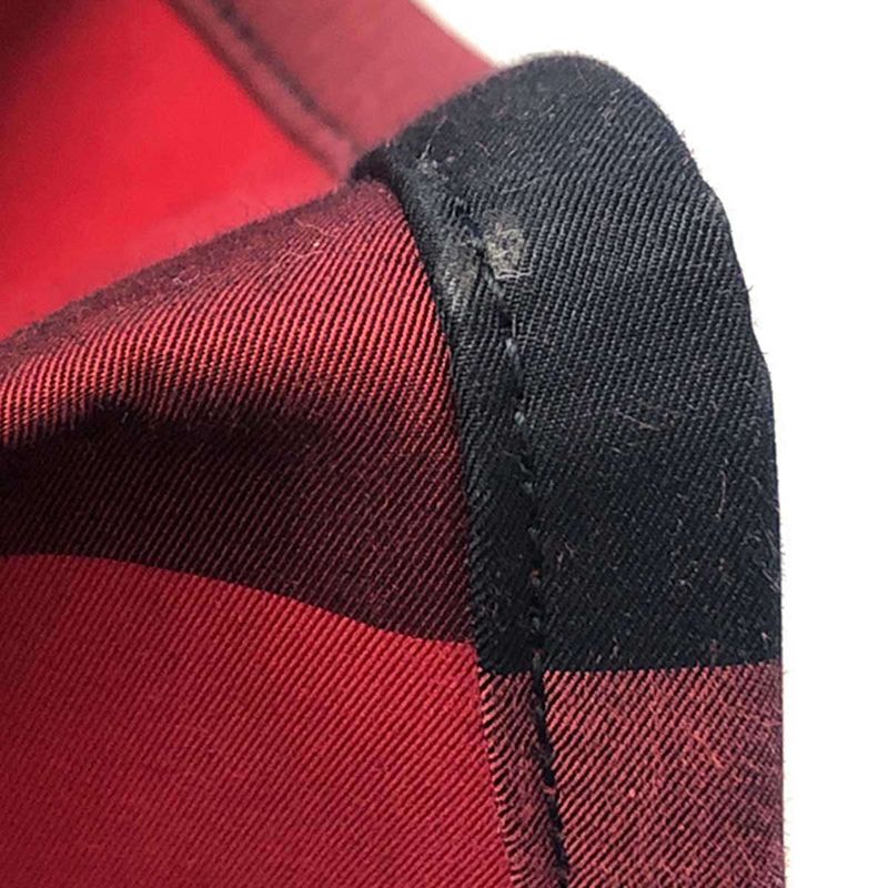 Christian Dior 19aw Double L Canvas Check Tote Bag 50-Ma-0179 Red